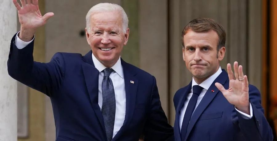 Macron ve Biden Gazze