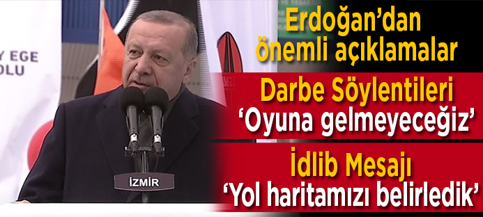 Cumhurbaşkanı Erdoğan, İzmir`de Menemen-Aliağa-Çandarlı otoyolu açılışında konuştu