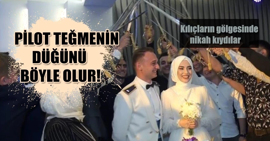 Pilot teğmenin düğünü böyle olur