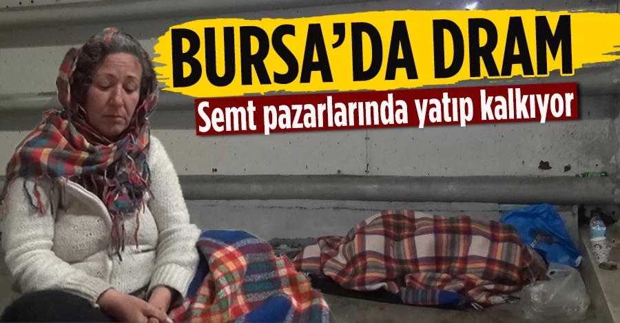 Bursa’da dram...Semt pazarlarında yatıp kalkıyor 