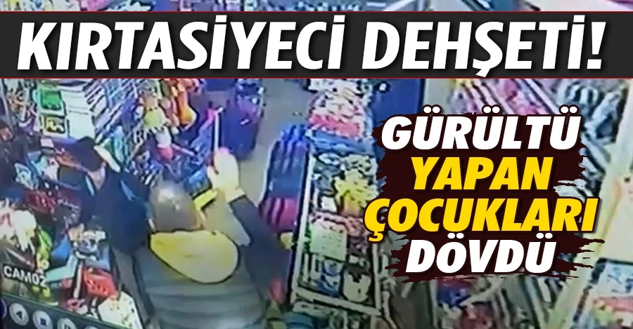 İstanbul’da kırtasiyeci dehşeti kamerada: Gürültü yapan çocukları dövdü 