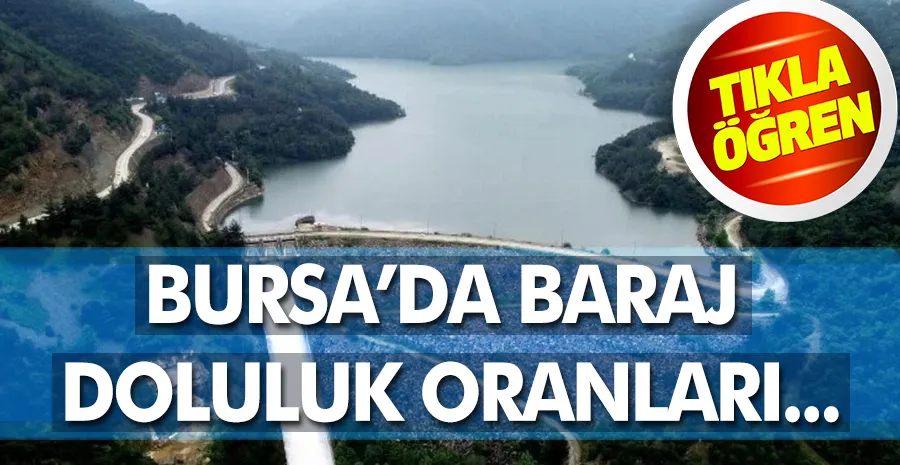 Bursa’da baraj doluluk oranları...