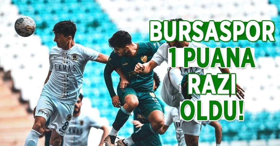 Bursaspor evinde fırsatı kaçırdı!