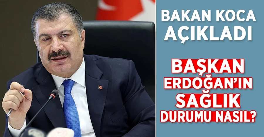 Bakan Fahrettin Koca, Cumhurbaşkanı Erdoğan