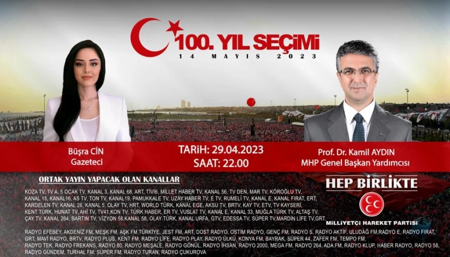 Milliyetçi Hareket Partisi 100. Yıl Seçimi Programı ortak yayınla TVON6 ekranlarında