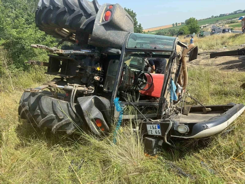 Muratlı’da devrilen traktörün altında kalan sürücü hastanede öldü
