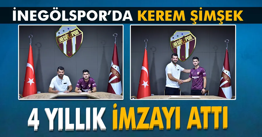 İnegölspor’da Kerem Şimşek 4 yıllık imzayı attı