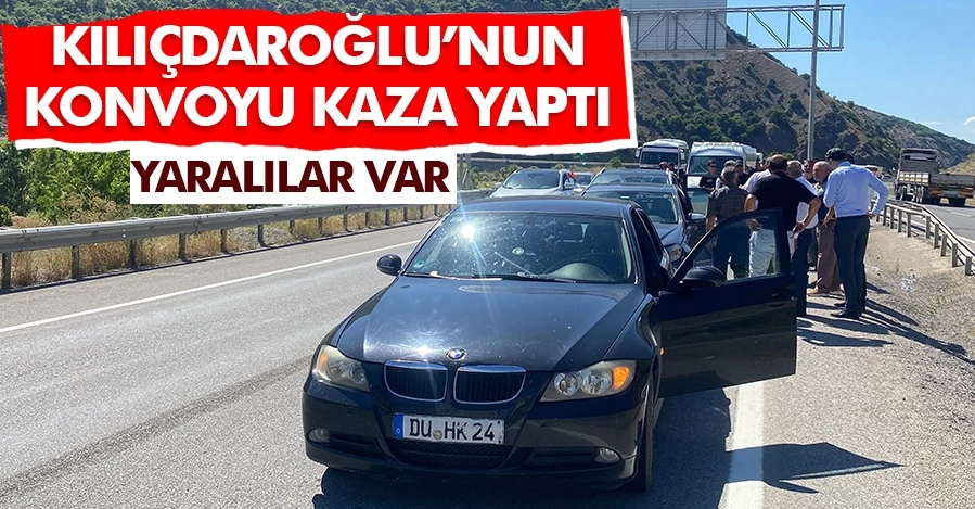 Kılıçdaroğlu’nun konvoyunda zincirleme trafik kazası: 4 yaralı 