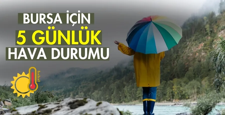 Bursa için  5 günlük  hava durumu 