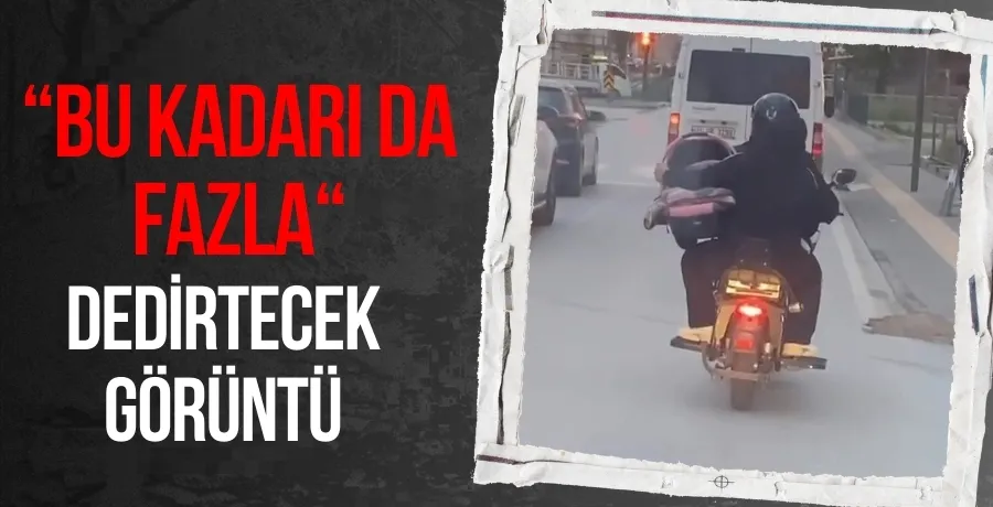 Bursa’da motosiklet sürücüsü bebeği pusette taşıdı