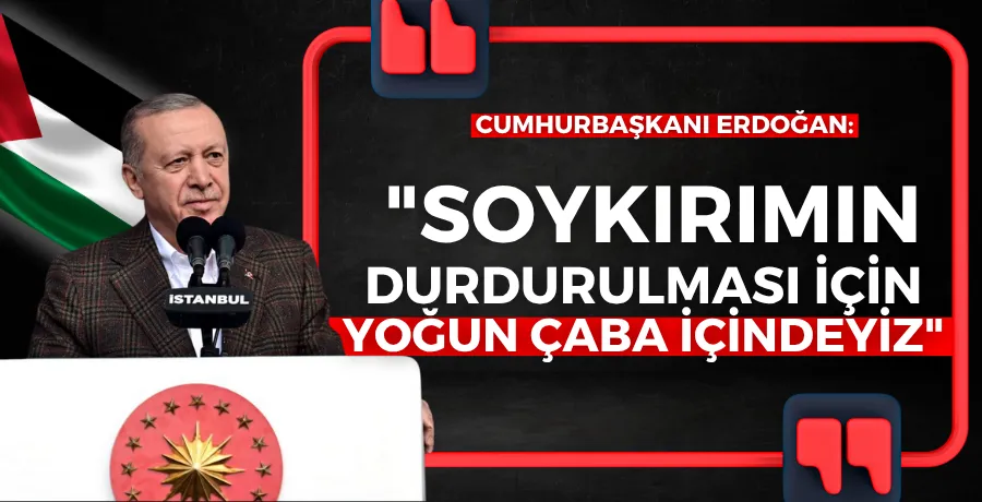 Cumhurbaşkanı Erdoğan: 