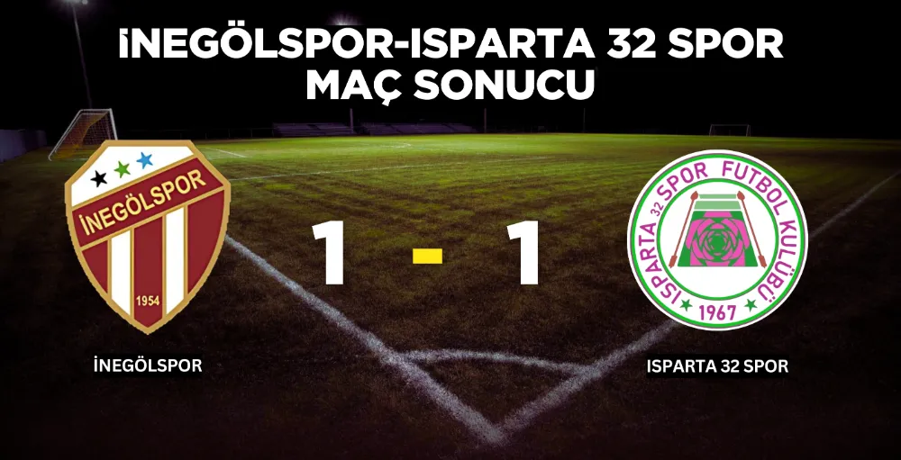 İnegölspor-Isparta 32 Spor maçı berabere sonuçlandı