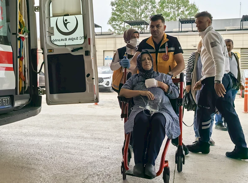 Elini makineye kaptıran tekstil işçisi yaralandı