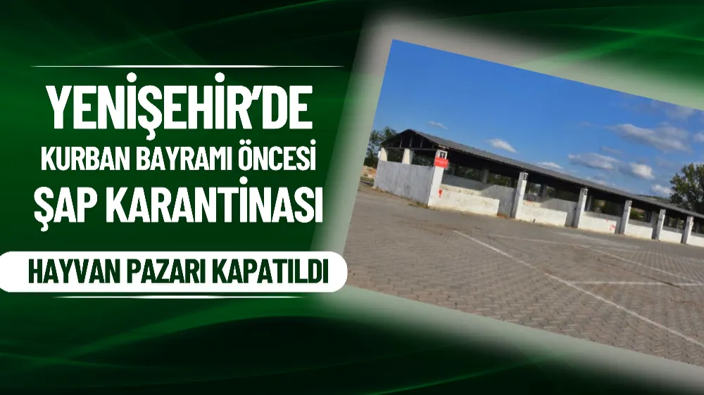 Yenişehir’de Kurban Bayramı öncesi şap karantinası; hayvan pazarı kapatıldı