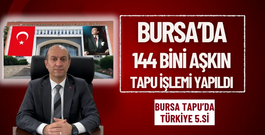 Bursa’da 144 bini aşkın tapu işlemi yapıldı