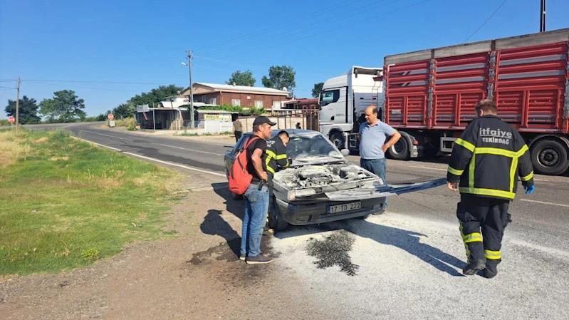 Tekirdağ’da araç yangını paniği
