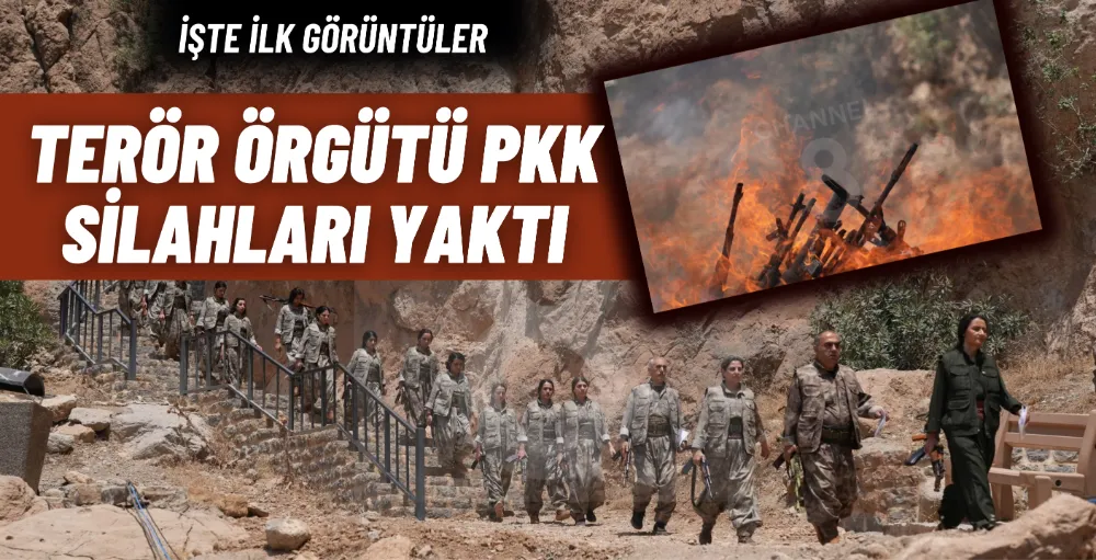 PKK silahları yaktı: İşte ilk görüntüler