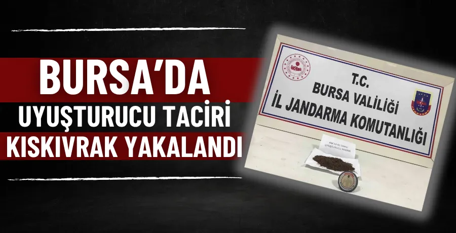 Bursa’da uyuşturucu taciri kıskıvrak yakalandı