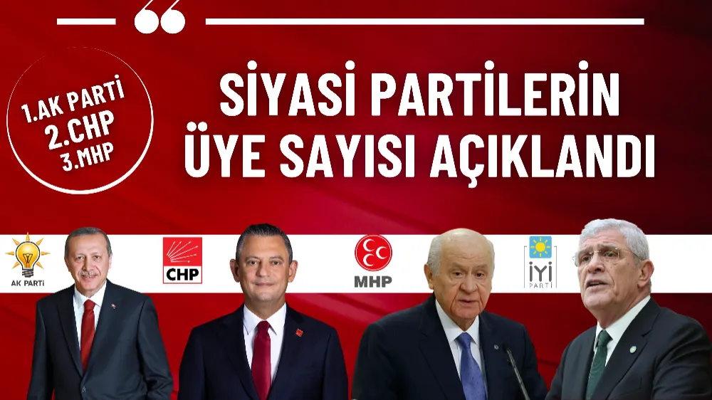 Siyasi partilerin üye sayısı açıklandı
