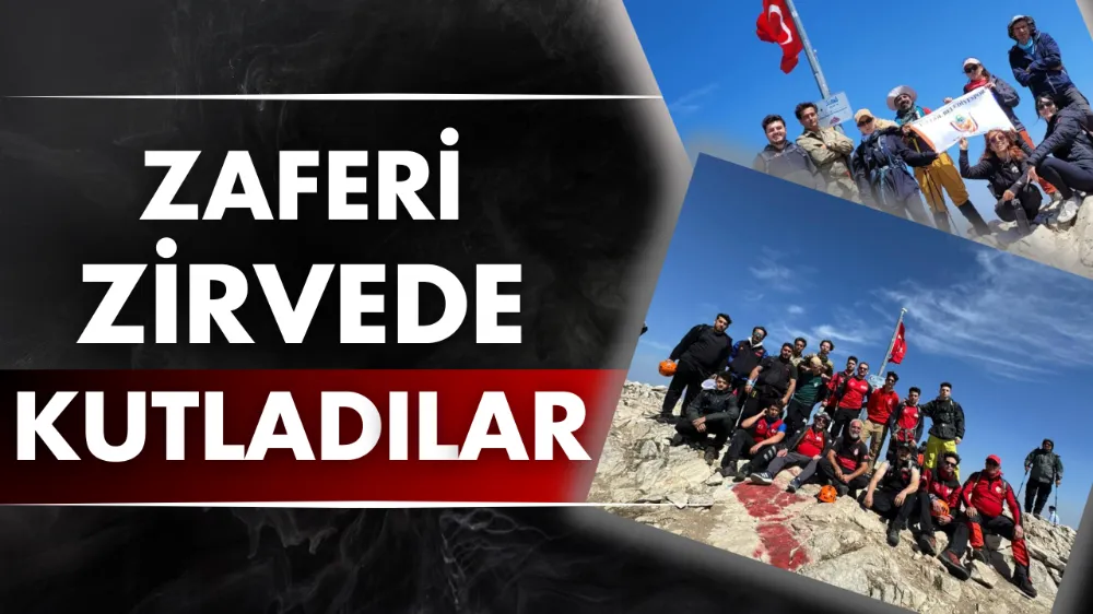 Zaferi zirvede kutladılar