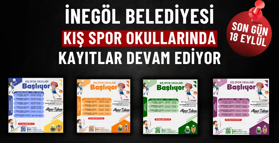 İnegöl Belediyesi kış spor okullarında kayıtlar devam ediyor