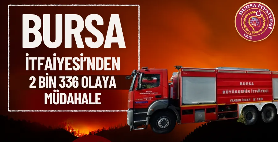 Bursa İtfaiyesi’nden 2 bin 336 olaya müdahale