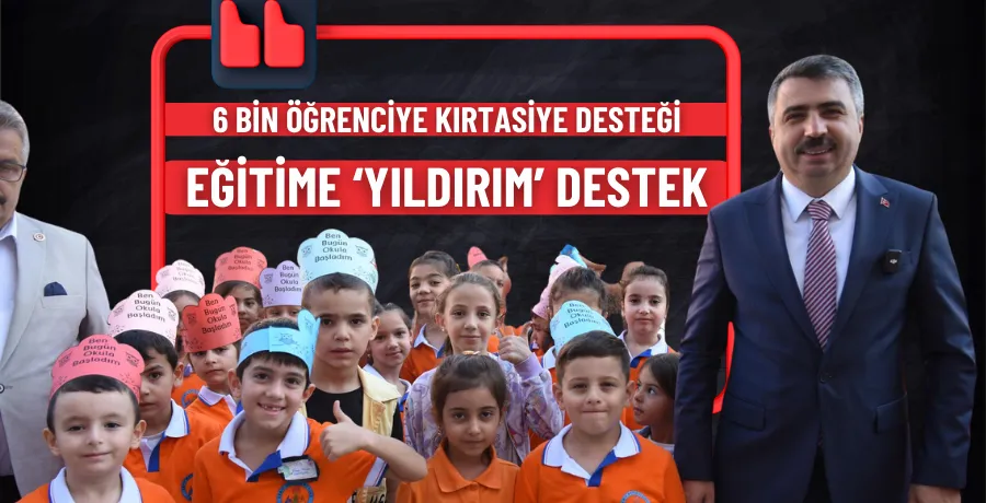 6bin öğrenciye kırtasiye desteği