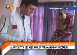 KİMSE YOK MU DERNEĞİ`NDEN ÜCRETSİZ SAĞLIK TARAMASI