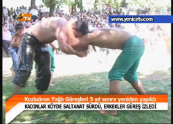 KOZLUÖREN YAĞLI GÜREŞLERİ 3 YIL SONRA YENİDEN YAPILDI