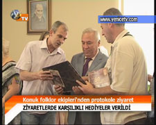 KONUK FOLKLÖR EKİPLERİNDEN PROTOKOL`E ZİYARET